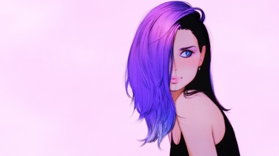 紫色女孩