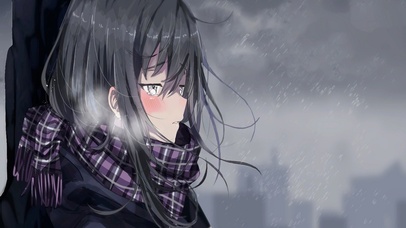 雪中少女