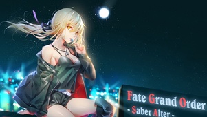 黑衣帅气saber