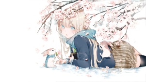 樱花少女与兔子
