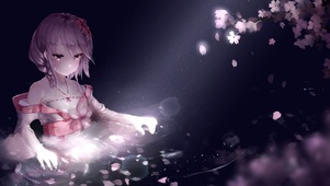 水中弹奏女孩