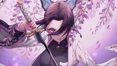 紫藤花下的蝴蝶忍