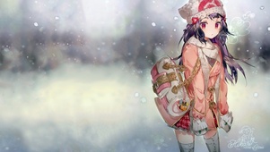 雪中少女