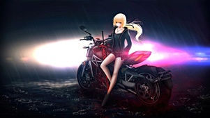 骑摩托的saber