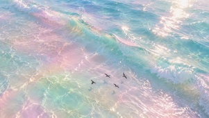 彩虹海浪