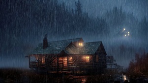 大雨夜小屋