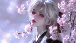 樱花下的美少女