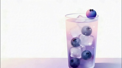 清新蓝莓冰饮杯