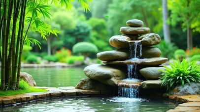 唯美公园小溪4K