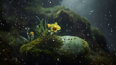 治愈雨中小黄花