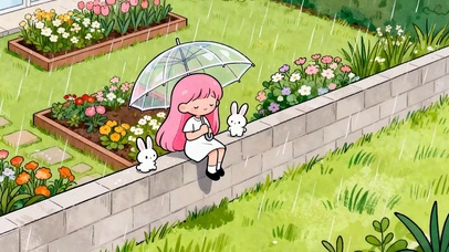 雨天可爱小清新