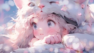 猫咪和小女孩