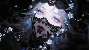 神秘的暗夜蕾丝少女