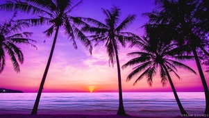 海岛夕阳