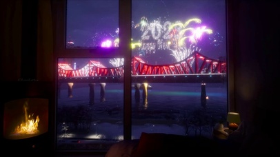 窗外的新年烟花