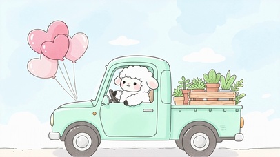 绵羊开车