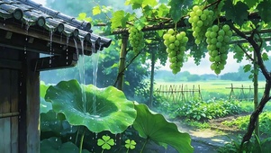 雨落葡萄架