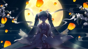 月下初音中秋快乐