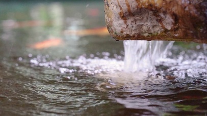 4k唯美夏日水滴水流