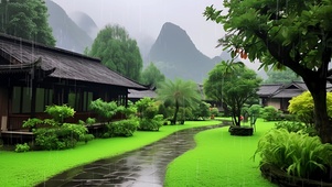 雨中美景