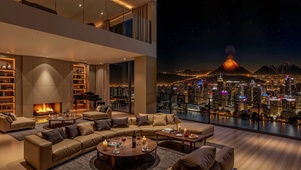 城市豪华公寓夜