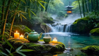 幽静山间溪流