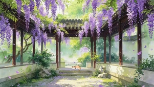 紫藤花长廊