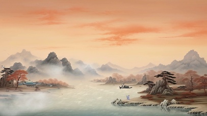 古风场景 ai插画