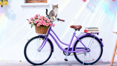 可爱猫咪带鱼屏