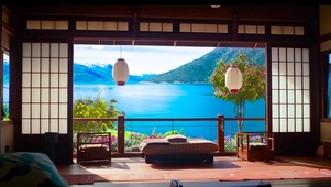 夏日湖畔木屋