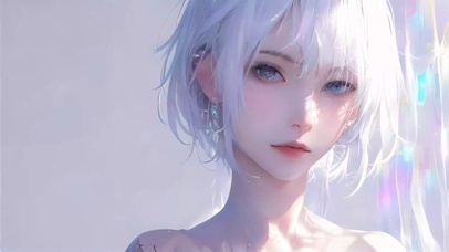 4K唯美短发美女