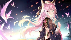 唯美流星狐耳少女