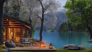 湖边的小屋