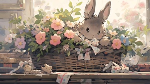 花篮兔子