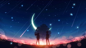 情侣相约看星空
