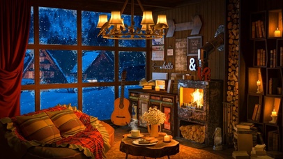 冬季书店咖啡厅