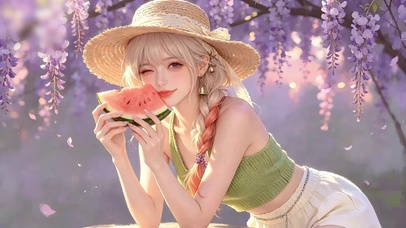 吃瓜甜美少女
