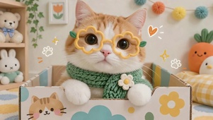 可爱萌宠橘猫