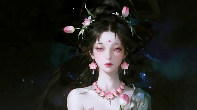 清颜玉簪花