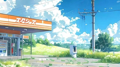 蓝天白云树木带鱼屏