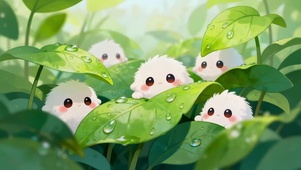 绿叶丛中小可爱