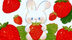 奶呼呼草莓小兔