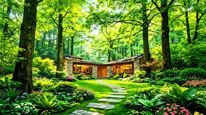 护眼治愈森林小屋4K