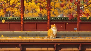 秋天橘猫