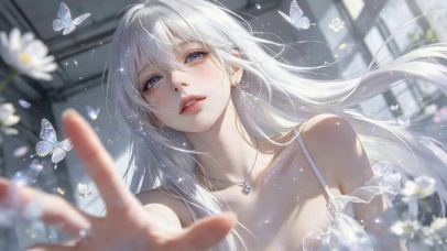 鲜花蝴蝶女孩2