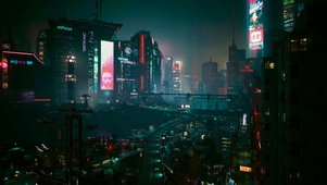 赛博未来城市夜景
