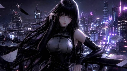 夜色霓虹少女