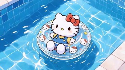 夏日悠闲Kitty猫 