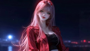 甜酷粉发美少女02