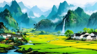 治愈青山下小镇